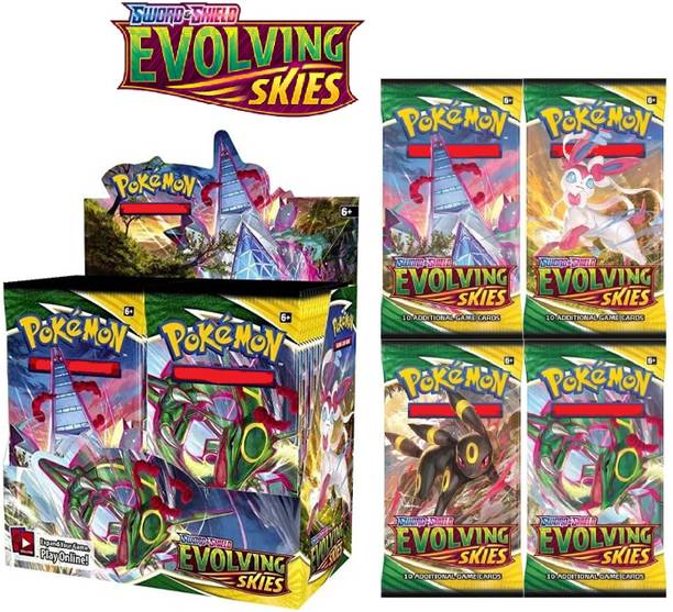 CrazyBuy Pokemon Sword & Shield Evolving Skies Booster Cards Pack