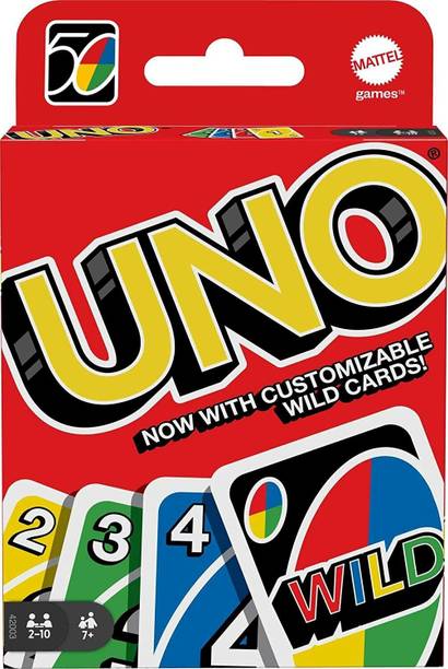 Naama UNO Classic Colour & Number Matching Card Game, 108 Cards, Family Card Games