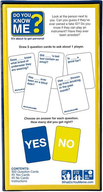Zuuluzrs Do You Know Me? A Adult Party Game From What Do You Meme?