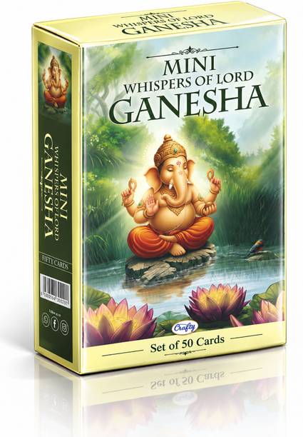Crafty Mini Whispers of Lord Ganesha Oracle Cards 50 Card Spiritual Guidance Deck