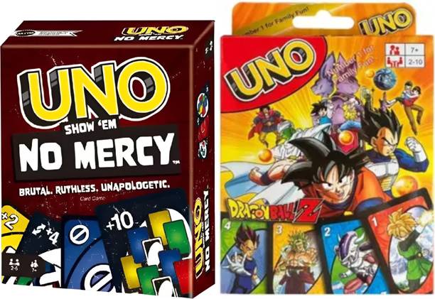 WOYR Preimum Quality UNO Dragon Ball Z and UNO No Mercy Playing Cards Game|UNO Cards