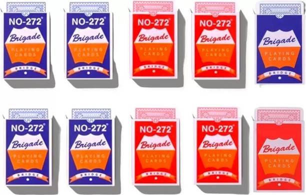 Gift Collection Brigade Plastic Coated Playing Cards Taash Patti Bridge Rummy Poker Pack Of 10