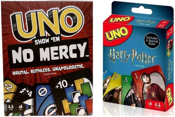 Gift Collection UNO Show em No Mercy Card & UNO Harry Potter Cards for kids & family Travel Fun