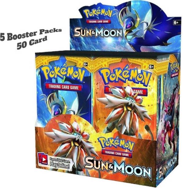 PANSHUB SUN MOON Pocket Monsters Trading Card Game Booster Packs for Kids