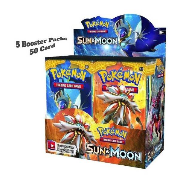 PANSHUB SUN MOON Pocket Monsters Trading Card Game Booster Packs for Kids