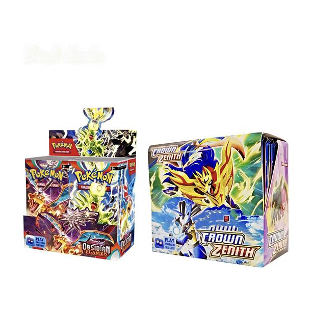 EpicTurners Pokémon Trading Cards Pack 56 Pcs | Crown Zenith + Obsidian Flames Booster Set