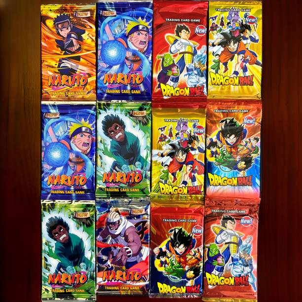 WOYR 100PC Naruto,Dragon Ball Super Cards Combo|Anime Playing Cards Game Booster Pack