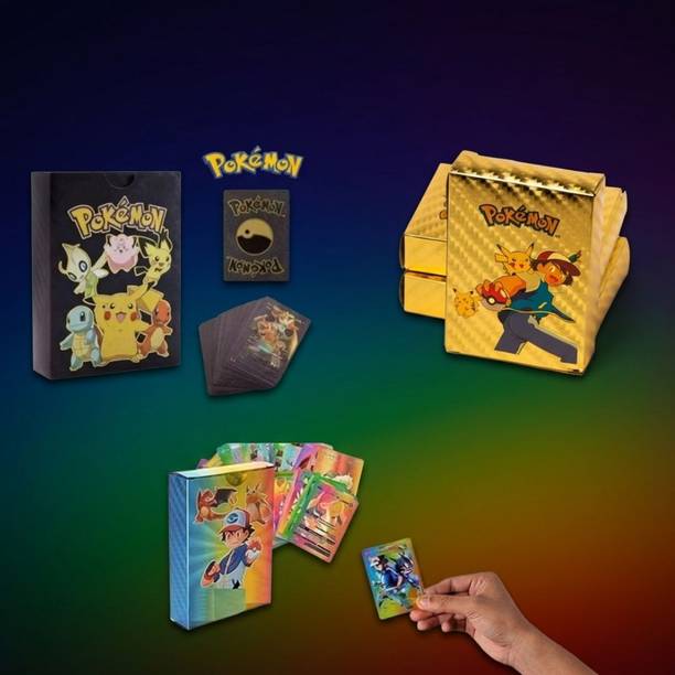 Magical Tokri Pokemon Cards (Rare Series) 55 Black 55 Rainbow 55 Rose Gold (165 Pcs Cards)