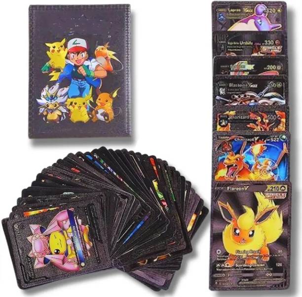 Zuigo 55pcs Collectible Pokemon BLACK Card Box V Series Vmax Gx Playing Card FOR KIDS_