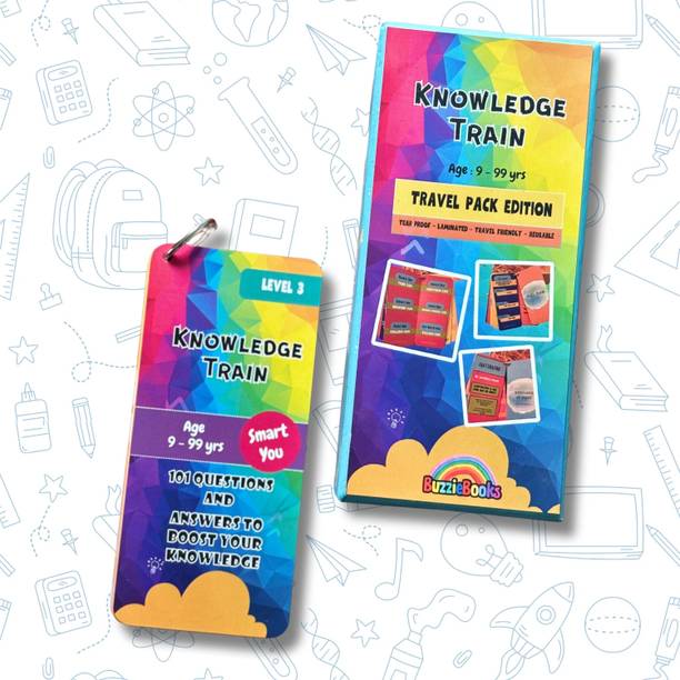 Buzzie World GK Cards Knowledge Train Level 3 for kids, Flashcard for kids Age 9-12 yr