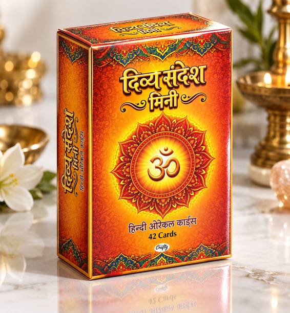 Crafty Divya Sandesh Mini Hindi Oracle Cards 42 Card Spiritual Guidance Deck