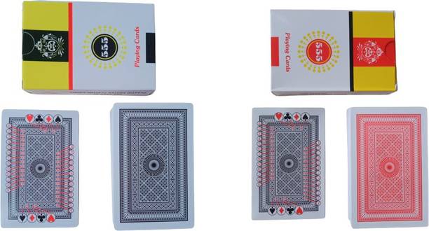 R.s.Magic Tricks Deluxe 555 Marked Deck Cheating Playing Cards (Pack of 2) Red & Black Card Magic