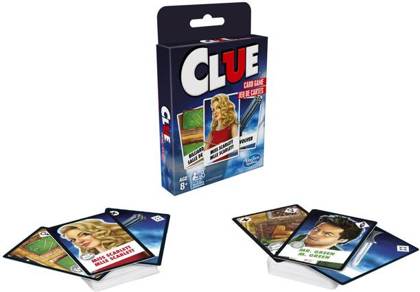 HASBRO GAMING Clue Card Game for Kids, Strategy Game for Kids, Travel Games for Kids