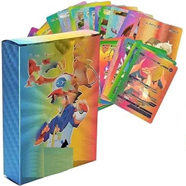 Gift Collection Waterproof 55pcs Pokemon Rainbow Card Box V Series Vmax Gx Playing