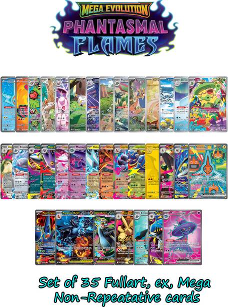 AncientKart Pokemon cards new Series Mega Evolution Phantasmal Flames Set of 35