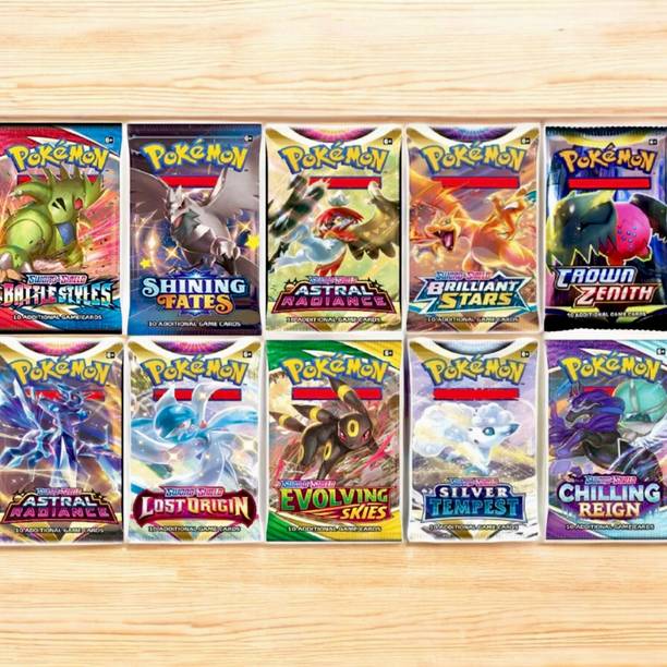 EpicTurners Premium Pokémon Trading Cards Pack 100 Pcs – Rare, Holographic, Legendary Cards
