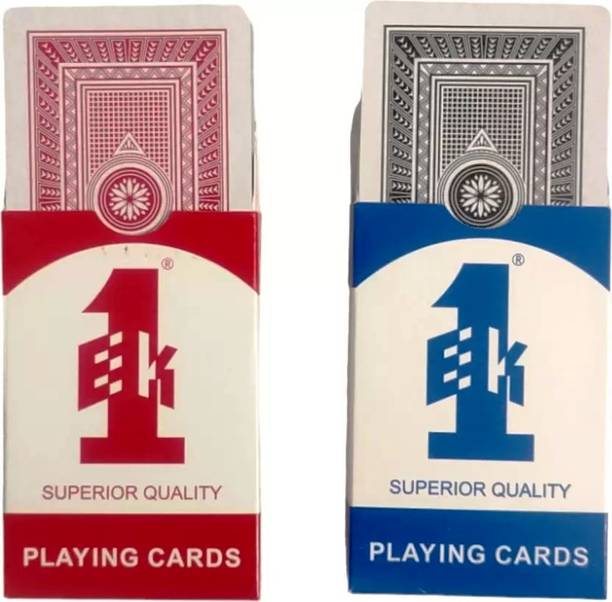 Gift Collection Number 1 Plastic Coated Playing Cards Taash Patti Bridge Poker Cards Pack Of 2