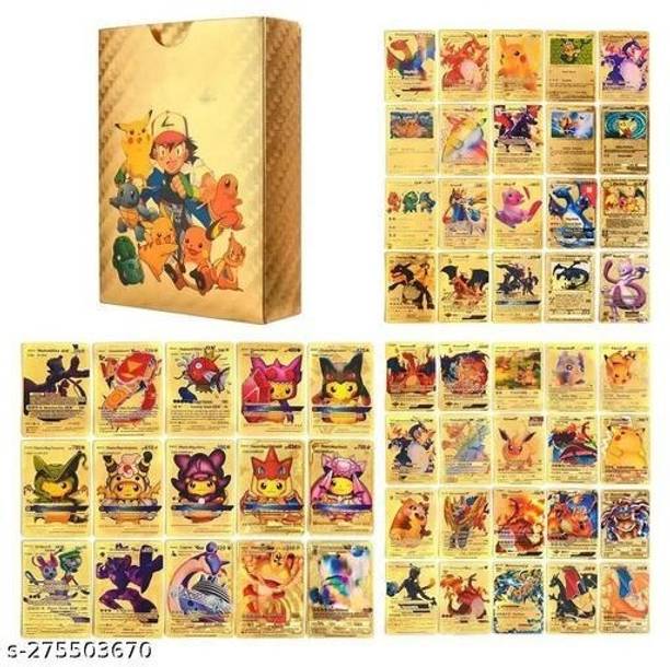 CrazyBuy Gold Cards Foil Cards V GX EX DX Collection Rare Card Deck Box (55 cards)