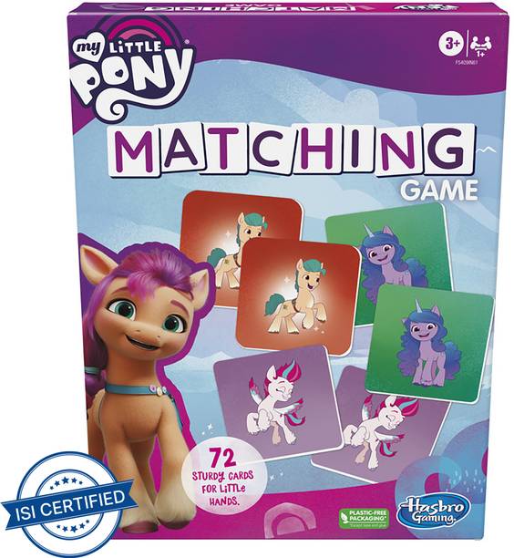 HASBRO GAMING My Little Pony Matching for Kids Ages 3 and Up,1+ Players