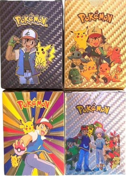 Bestie Toys Pokemon Cards Pack 80 Pcs Playing Card Game for Kids All Rare Series V Max GX Hi