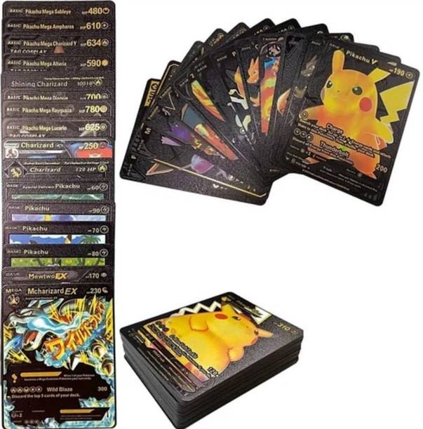 Mannat Waterproof 55pcs Pokemon Black Card Box V Series Vmax Gx Playing Rare Series