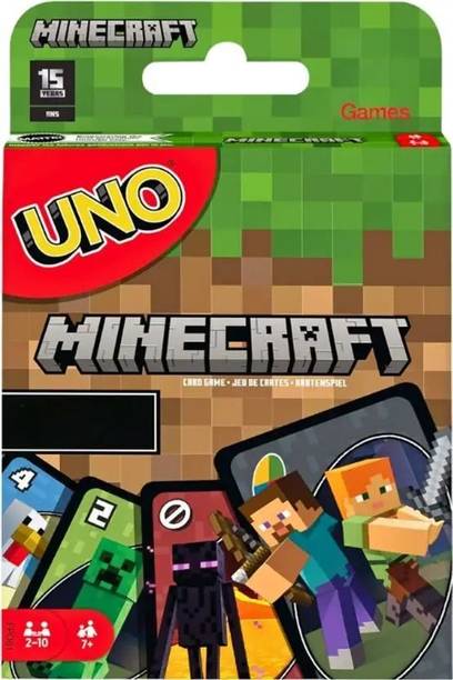 Zokio UNO MINE CRAFT Card Game Videogame-Themed Collectors Deck For Kids & Adults,