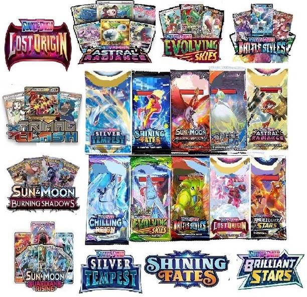 बेस्टी टॉयज Pokemon Cards Basic Ex Gx Booster Cards Mix Edition Cards (20 Pack)