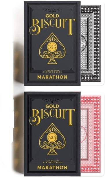 WOYR Premium Quality Gold Biscuit 2PC Plastic Coated Playing Cards Game|Taash Patti