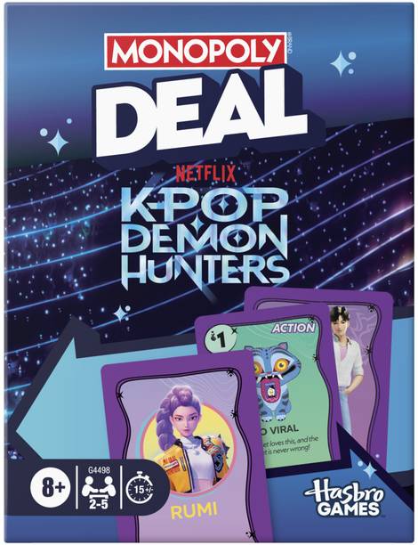 HASBRO GAMING Monopoly Deal: KPop Demon Hunters Game for Family and Kids-Ages 8+