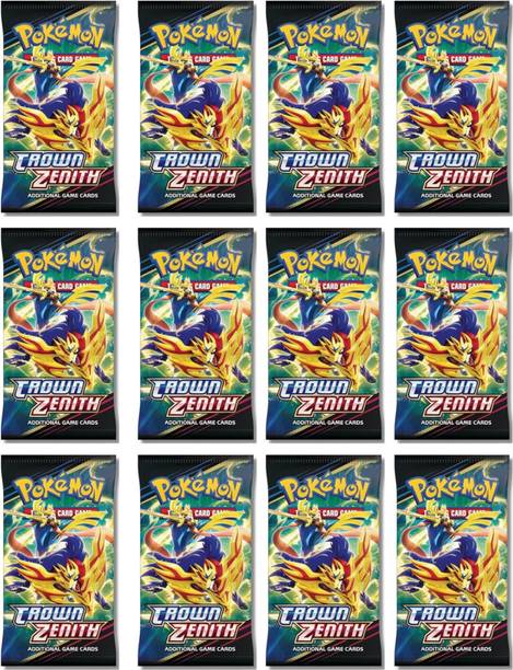 Gift Collection Pokemon Crown Zenith 12 Set Booster Pack Cards V Star V max Playing Cards