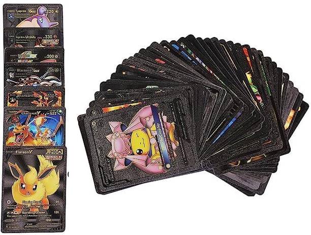 Space Age Golden and Black Playing Cards TCG Deck Box-Vmax GX Rare Mystery Card (55Pcs)