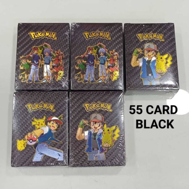 जेजी जैन गिफ्ट गैलरी card for kids , 55 PCS Gold Foil Card of pokemon ,