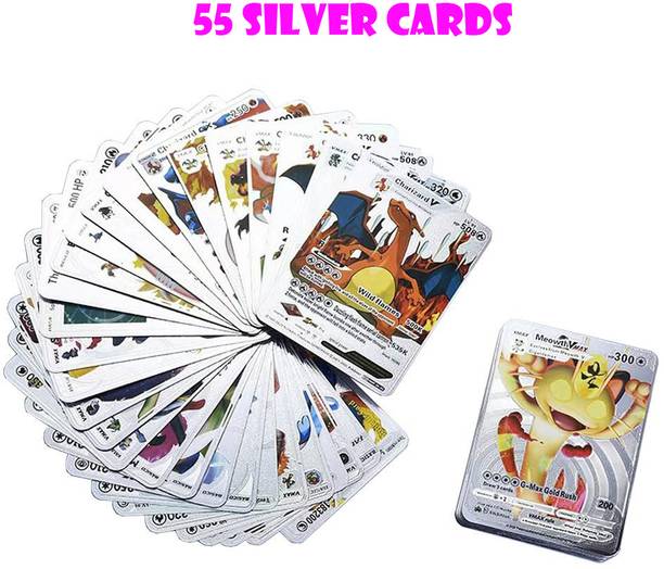 TCG PK Silver Foil Plastic Shinning Cards Set of 55