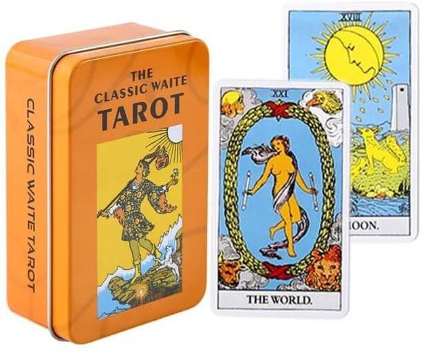 SIRIDHI The Classic Waite Oracle Tarot Cards In A Tin A 78-Card Deck With Guidebook