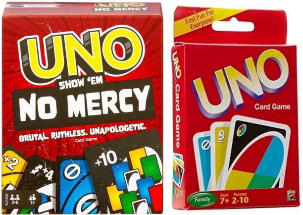 Gift Collection UNO And UNO Show em No Mercy Card Game for kids and family Fun Cards Game