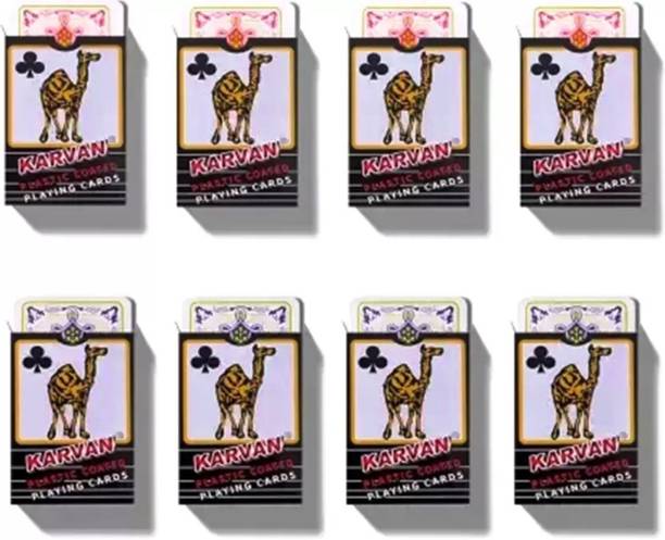 Gift Collection Karvan Plastic Coated Playing Cards Taash Patti Bridge Rummy Poker Pack Of 8