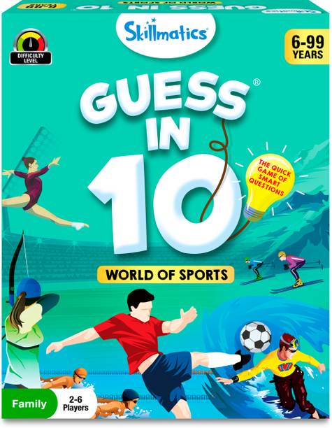 Skillmatics Card Game - Guess in 10 Sports, Educational Toys, Gifts for Kids Ages 6, 7, 8, 9