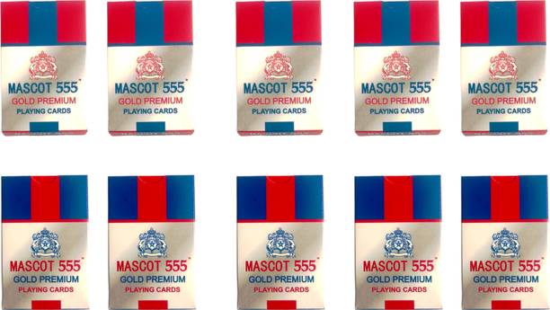 WOYR Premium Mascot 555 10 PC Coated Playing Cards|Taash Patti|Bridge Cards