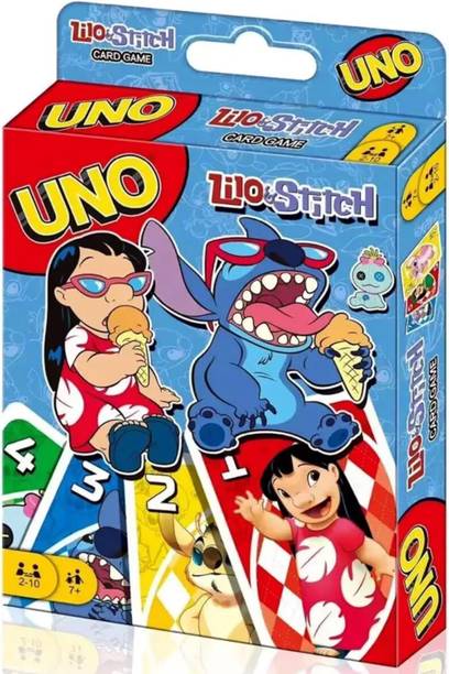 Gift Collection Premium Quality UNO Lilo & Snitch Playing Card Game for kids and family Fun Game