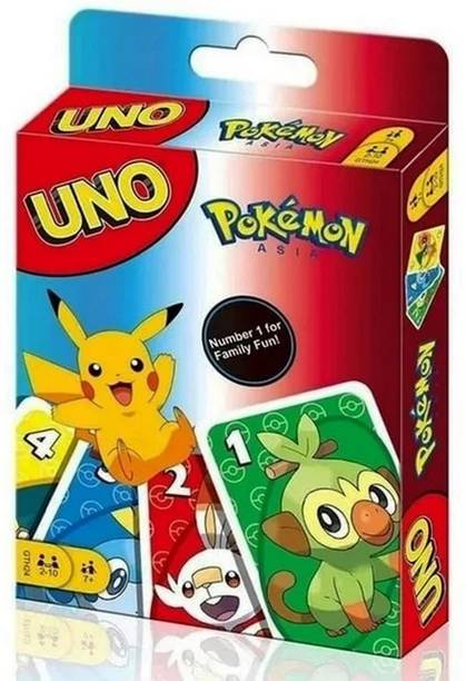 Gift Collection Premium Quality UNO Pokemon Card Game for kids and family Fun Travelling Game