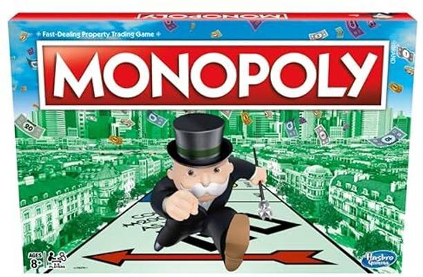 toyquzi MONOPOLY Board Game (Multicolor) for Families and Kids Ages 8 and Up