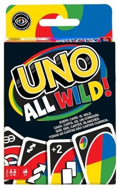 Gift Collection Premium Quality UNO All Wild Cards Game for kids and family Fun Card Game