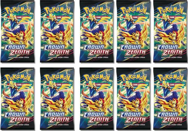 Gift Collection Pokemon Crown Zenith 10 Set Booster Pack Cards V Star V max Playing Cards