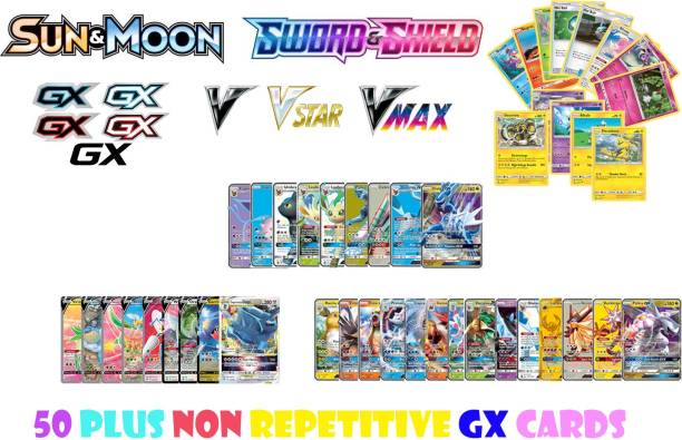 AncientKart Pokemon Sword Shield Sun Moon V Vmax Vstar GX normal cards set of 50