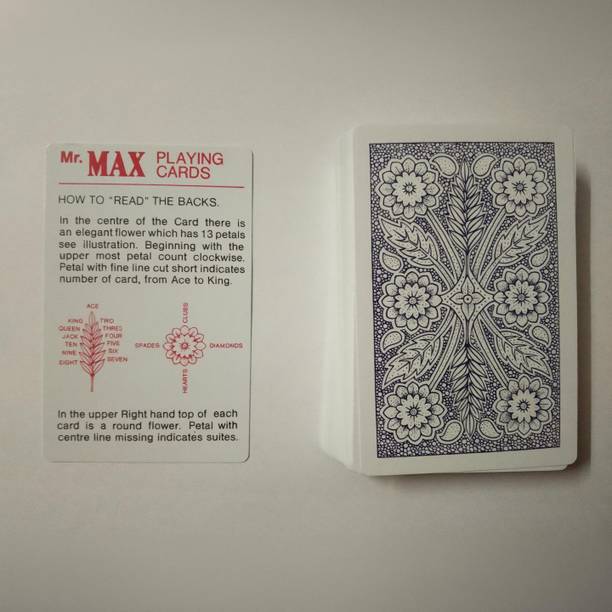 R.s.Magic Tricks Mr.Max SPY Marked Magic Playing Cards Best for Flash (Black) Card Magic