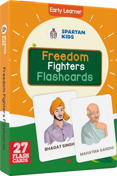 spartan kids Freedom Fighters Flash Cards Easy & Fun way of Learning-1yr-6yr Kids