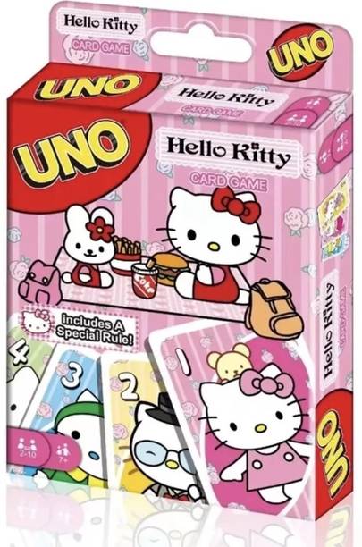 CrazyBuy Uno Hello Kitty Card Game For Kids Adult, Multi color. (uno)
