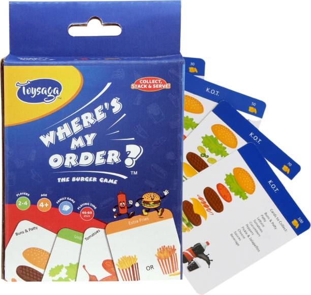 Toysaga Where’s My Order? Burger Card Game for Kids 4+ | Fun, Fast & Educational Play