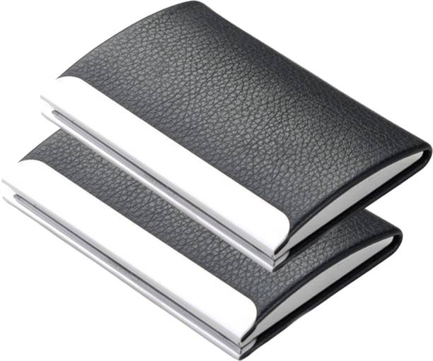 Goodwill Tech Luxury Metallic PU Leather Business and Credit Card, ID Case with Magnetic Shut 20 Card Holder