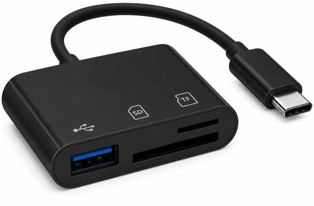 KIPZO 3 in 1 Type C to USB Card Reader SD Micro TF 3.0 Adaptor Android camera laptop Card Reader